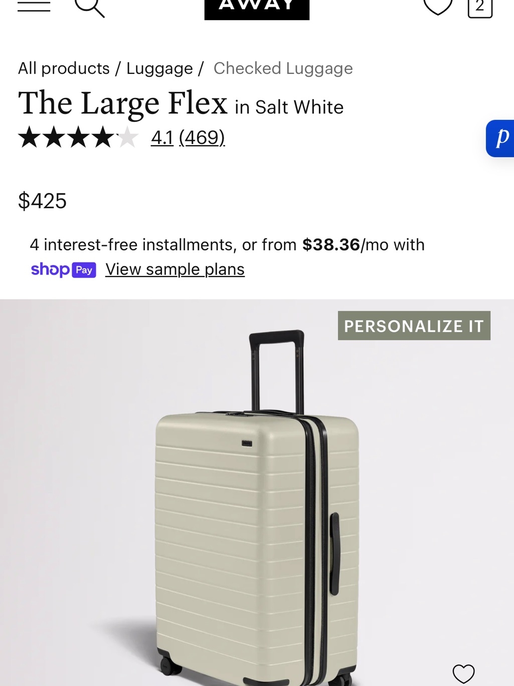 Bundle Away Salt White Hard-Shell Large Flex And Carryon Flex Purple Monogram